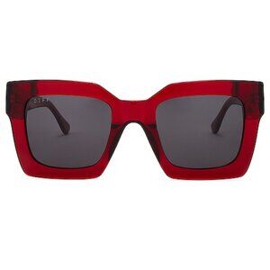 DIFF EYEWEAR Dani Sunglasses In Carmine & Grey Polarized